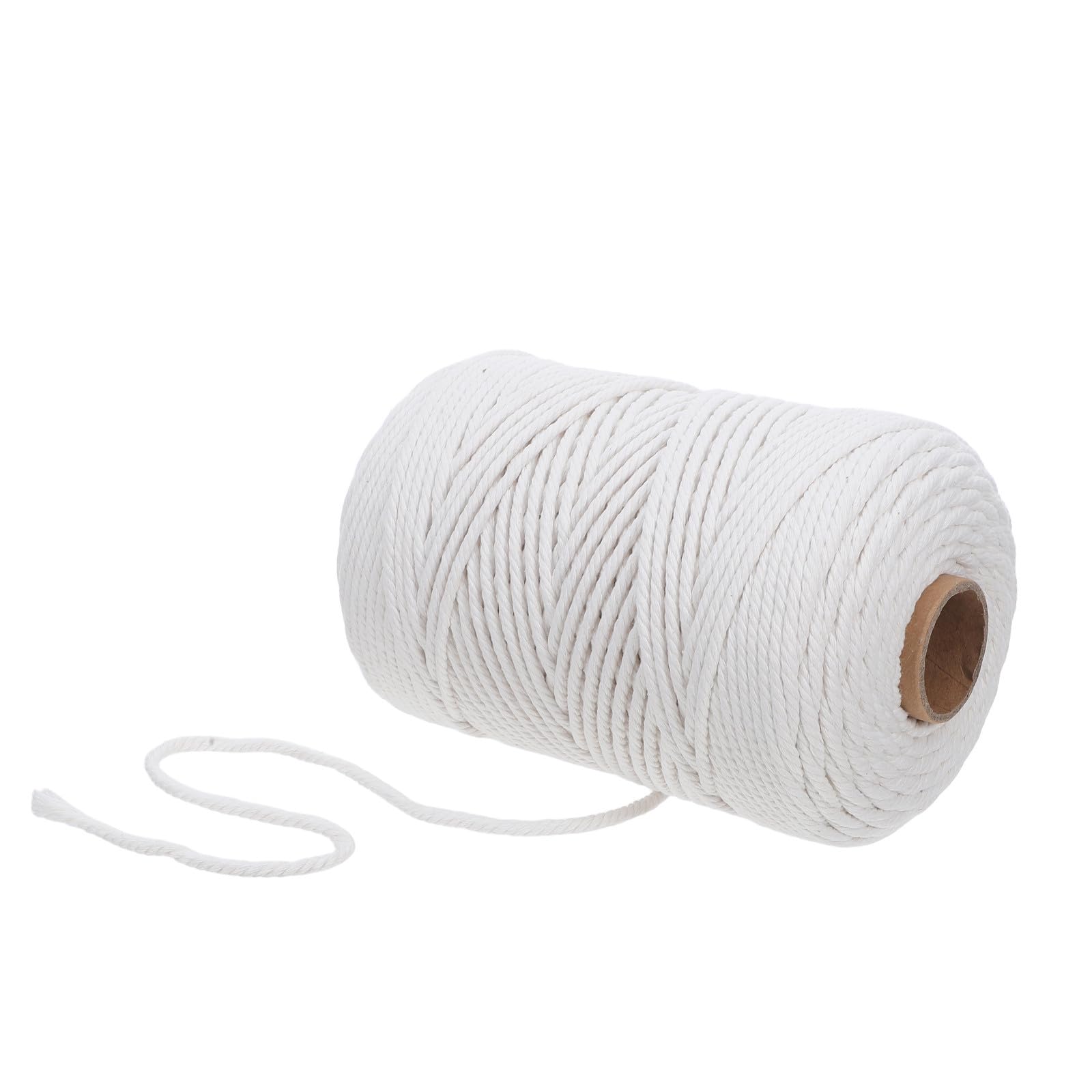 Abaodam Cuerda de Algodón Beige Trenzada a Mano para Manualidades, Textura Suave y Cómoda, Adecuado para Colgar Tapices y Decoración de Pared Bohemia