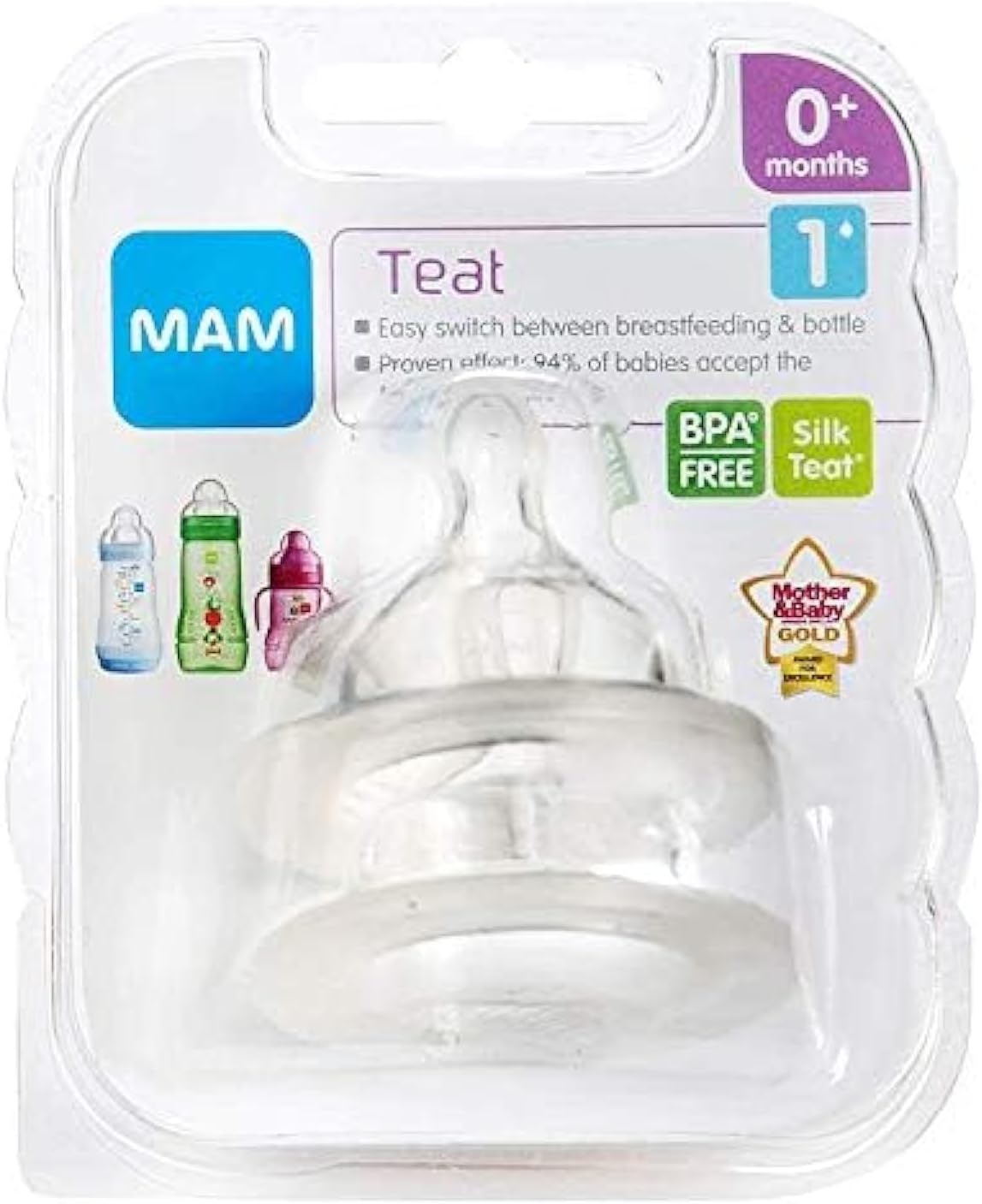 PalliPartners MAM Slow Flow Teat, Size 1-2 Pack