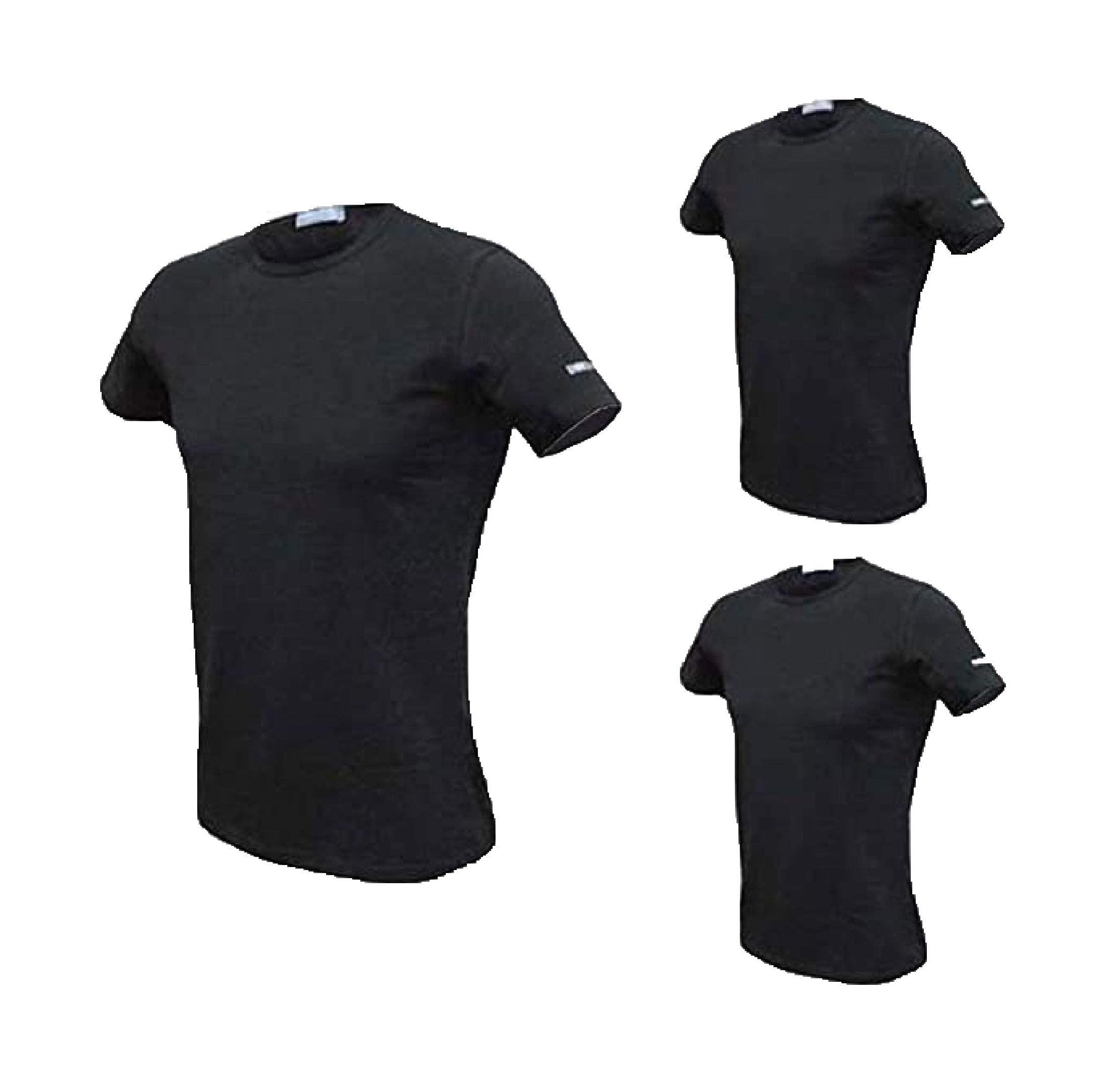 Enrico Coveri Maglietta Intima Uomo 100% Cotone + Boxer in Omaggio, Offerta 3-6-9-12 Pezzi, Maglia Uomo in Cotone Pettinato Girocollo ET1100