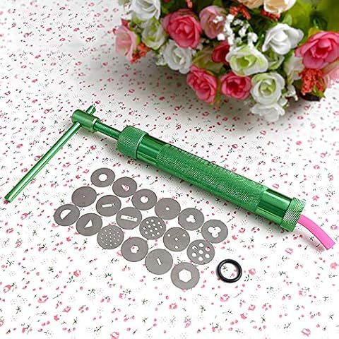 mofa Professional Ultimate Clay Extruder,Clay Extruder Gun with 20 Tips Sugar Paste Extruder Cake Decor Tools Cover