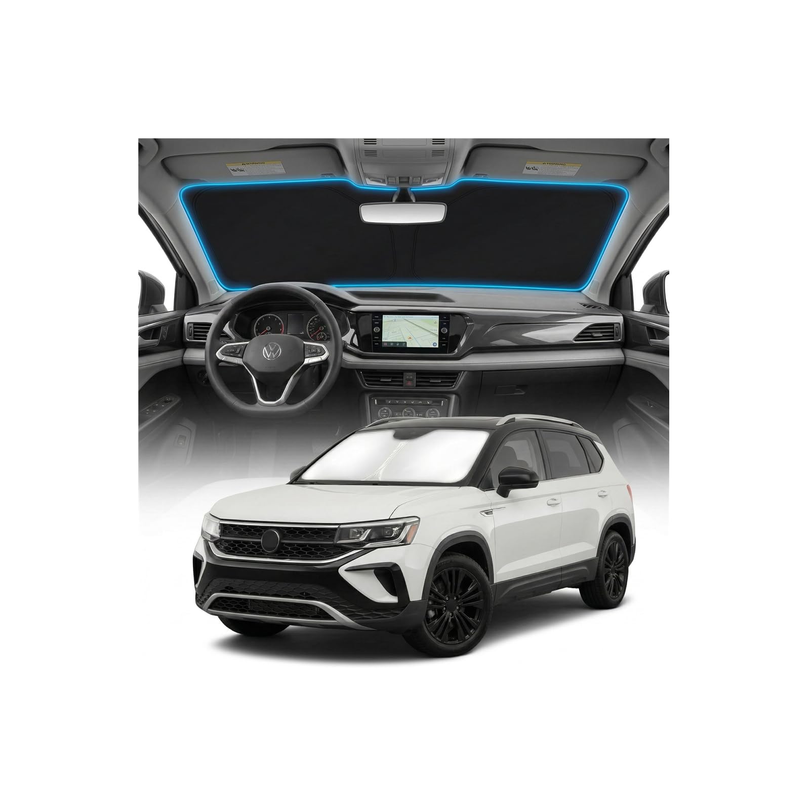 for Ford Bronco Sun Shade Windshield Cover - Custom Fit Bronco Accessories 2021-2024 2025 Sunshade Foldable UV Protection & Heat Shield Sun Visor Accessories — view 108