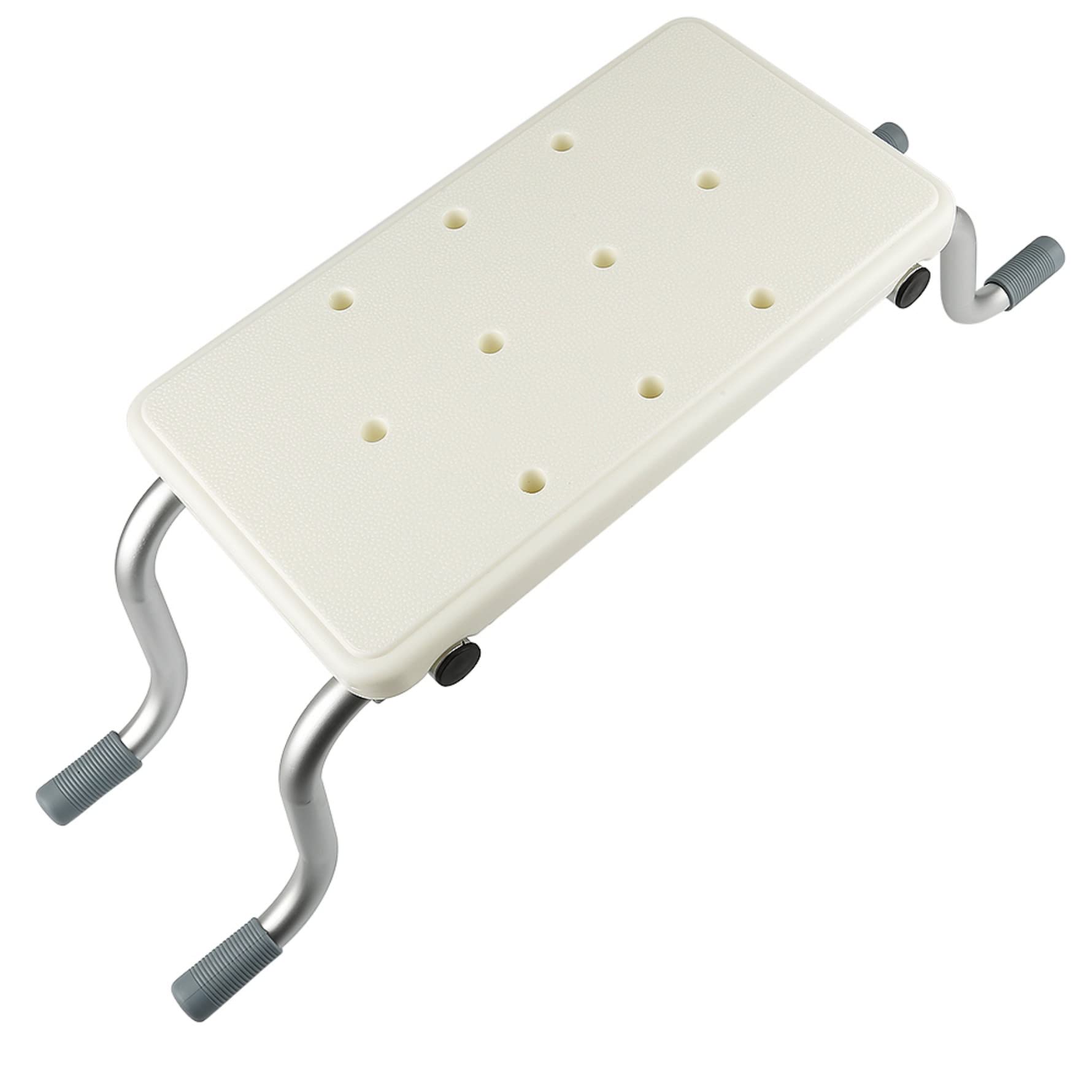 Sedile per Vasca HUOLE in Lega di Alluminio e Plastica, Sgabello per Vasca da Bagno Larghezza Regolabile 73-83 * 22 * 18cm, Max. Carico 150kg