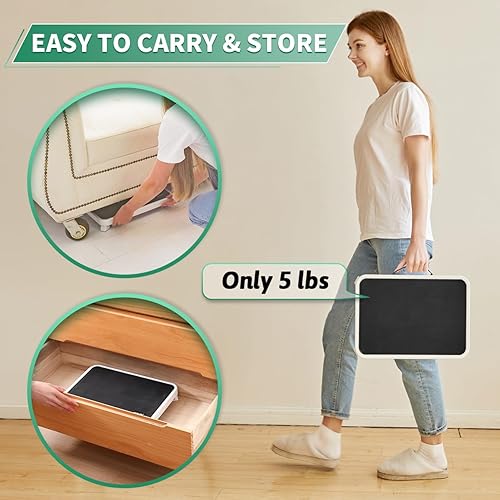 Miniatura 6 de Taburetes plegables ajustables de un solo paso para adultos, taburete de metal resistente para niñospersonas mayores, taburete plegable para