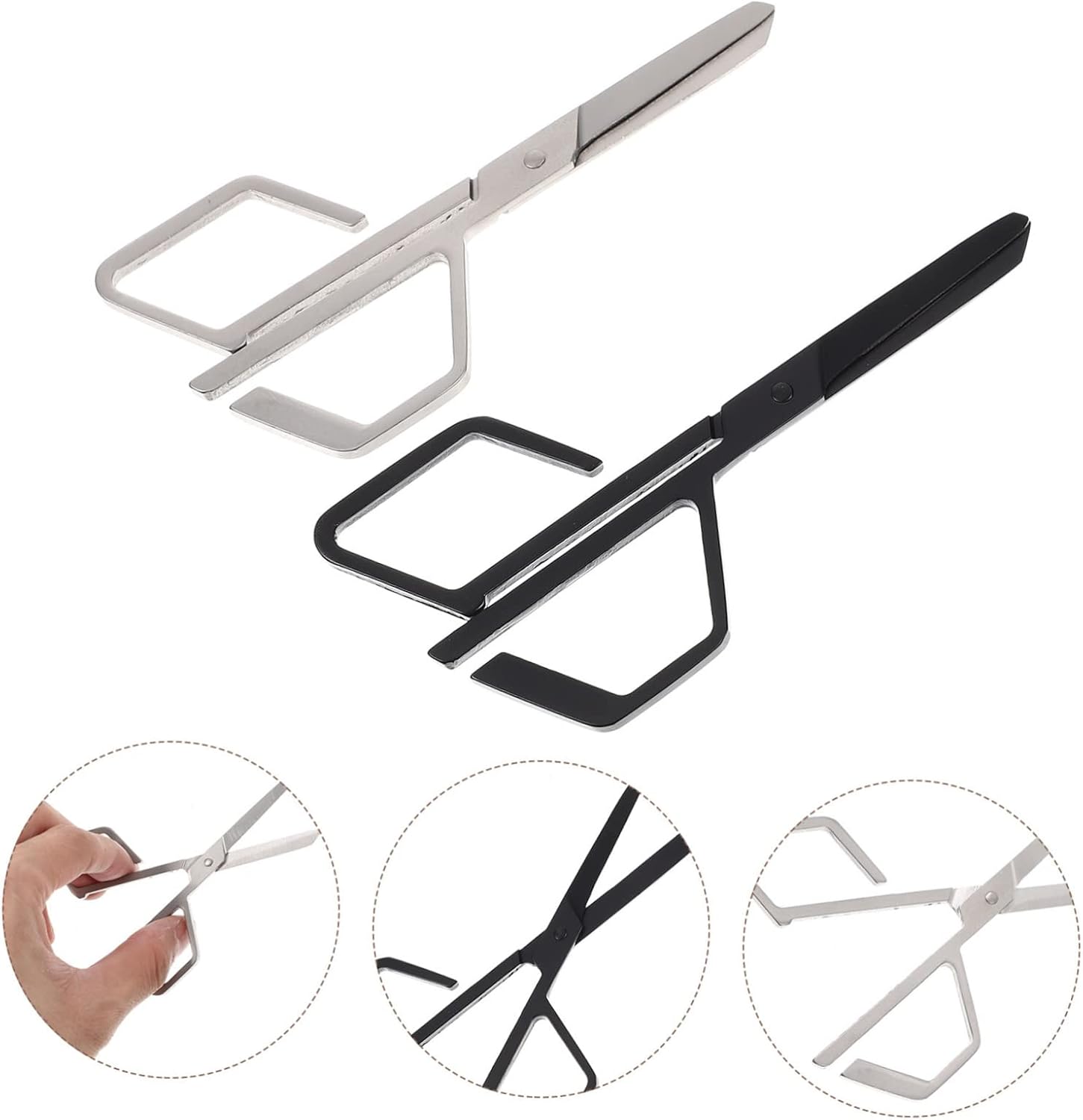 10pcs Beard Scissors Eyebrow Trimmer Nose Hair Scissors Multi-function for Grooming