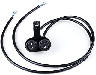 Motorcycle Handlebar Switch, 7/8 Inch 22mm 12V Motorcycle Handlebar Double Switch Light ON OFF Dual Button Switch Aluminum Alloy Waterproof Switch Assembly (Size : #1)