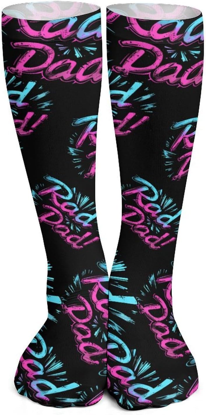 Rades-Dads Women Knee High Socks Novelty Thin Thigh Long Stockings Tube Sock Dress Casual