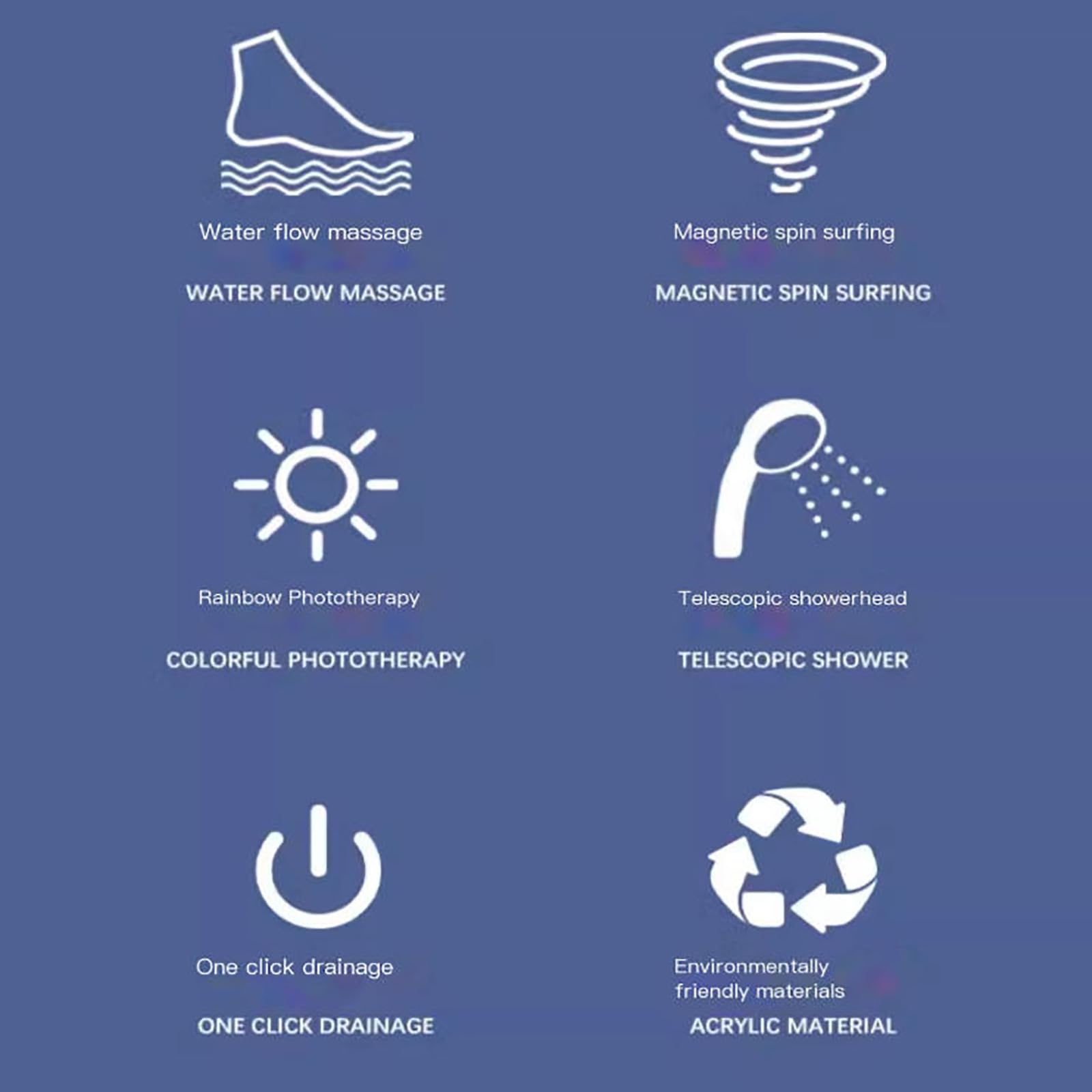 Massaggiatore Per Pediluvio,vasca Per Pediluvio Con 7tipi Luce Energetica,ugello Per Surf Senza Tubo,materiale Acrilico,spa Profonda E Completa,migliora Circolazione Sanguigna,allevia Stanchezza