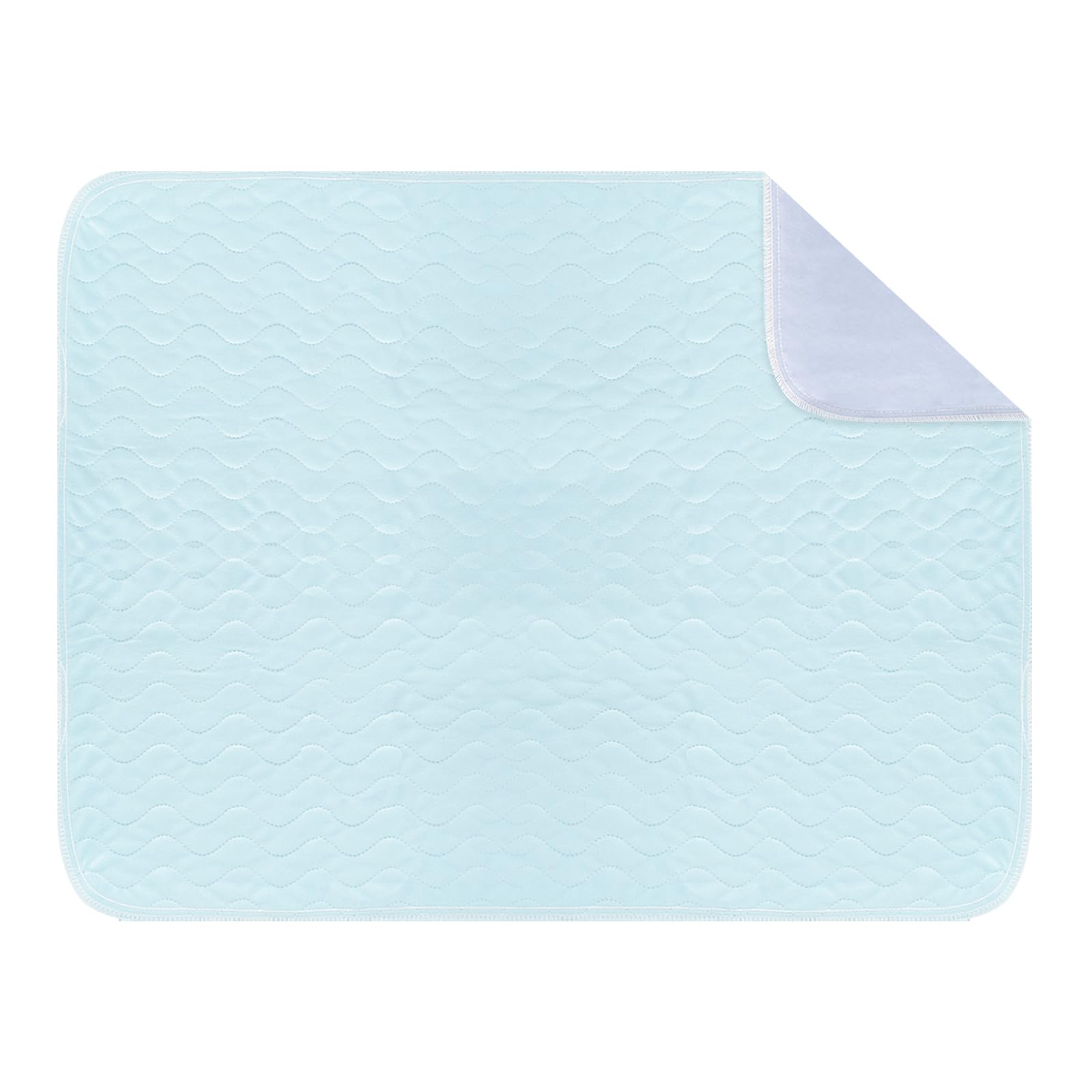 Empapadores Cama Lavable, Protector de Cama Absorbente para Incontinencia Sábana Impermeable para Incontinencia, Protector Reutilizable de Colchón para Niños o Adultos, 92 x 87 cm, Azul