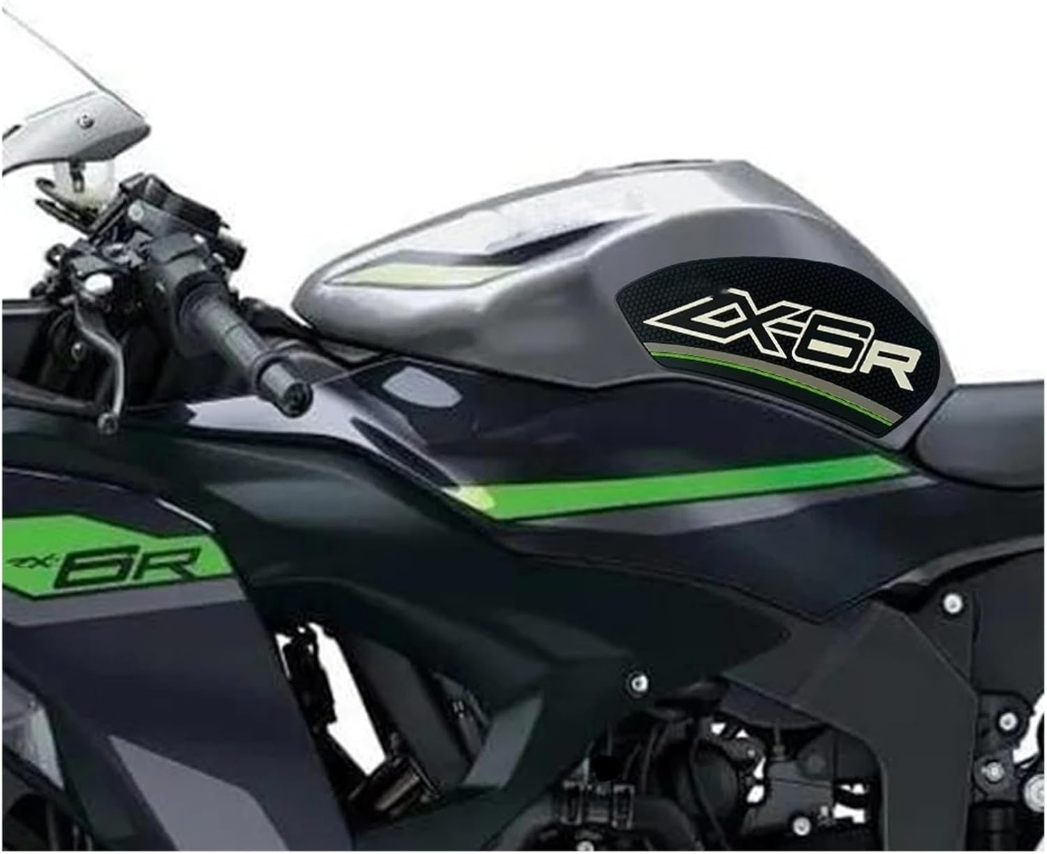 Motorcycle Tank Sticker for KAW&A&SAKI NIN&JA ZX-6R 2024- Motorcycle Sticker Anti-Slip Fuel Tank Pads 3D Side Gas Knee Grip Traction.