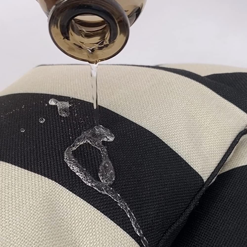 Insert Included Outdoor Fall Pillows Waterproof, Striped Lumbar Pillow Set of 2, All-Season Outdoor Cushions for Patio Furniture, Pool Pillows, Outside Pillows Waterproof, Patio Cushions (12”x20”) : Patio, Lawn & Garden