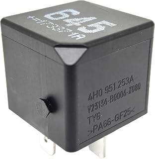 645 4H0951253A V23136-B0006-X080 SPST Relay - 40A 12VDC 4-Pin Automotive Relay, Compatible with Volkswagen Tiguan (2018-2023) & Audi Q5 - Fixes P0230 Fuel Pump & Cooling Fan Errors