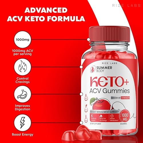 Miniatura 5 de Paquete de 2 gomitas de verano Body Keto + ACV, gomitas Keto de cuerpo de verano para pérdida de peso avanzada, suplemento SummerKeto, gomitas de
