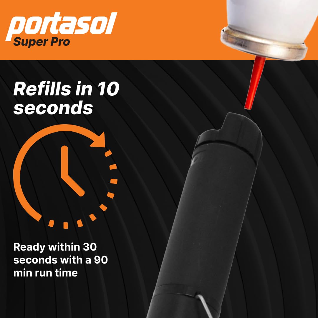 PORTASOL SP-1K 10589330 Super Pro 125-Watt Heat Tool Kit with 7 Tips Professionelles Gaslötset 25-125 W 580 Grad C, Grau/Orange, 12-inch