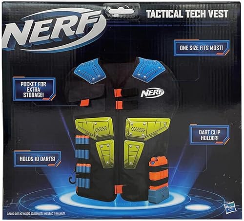 Miniatura 3 de NERF Chaleco táctico Tech, Negro -