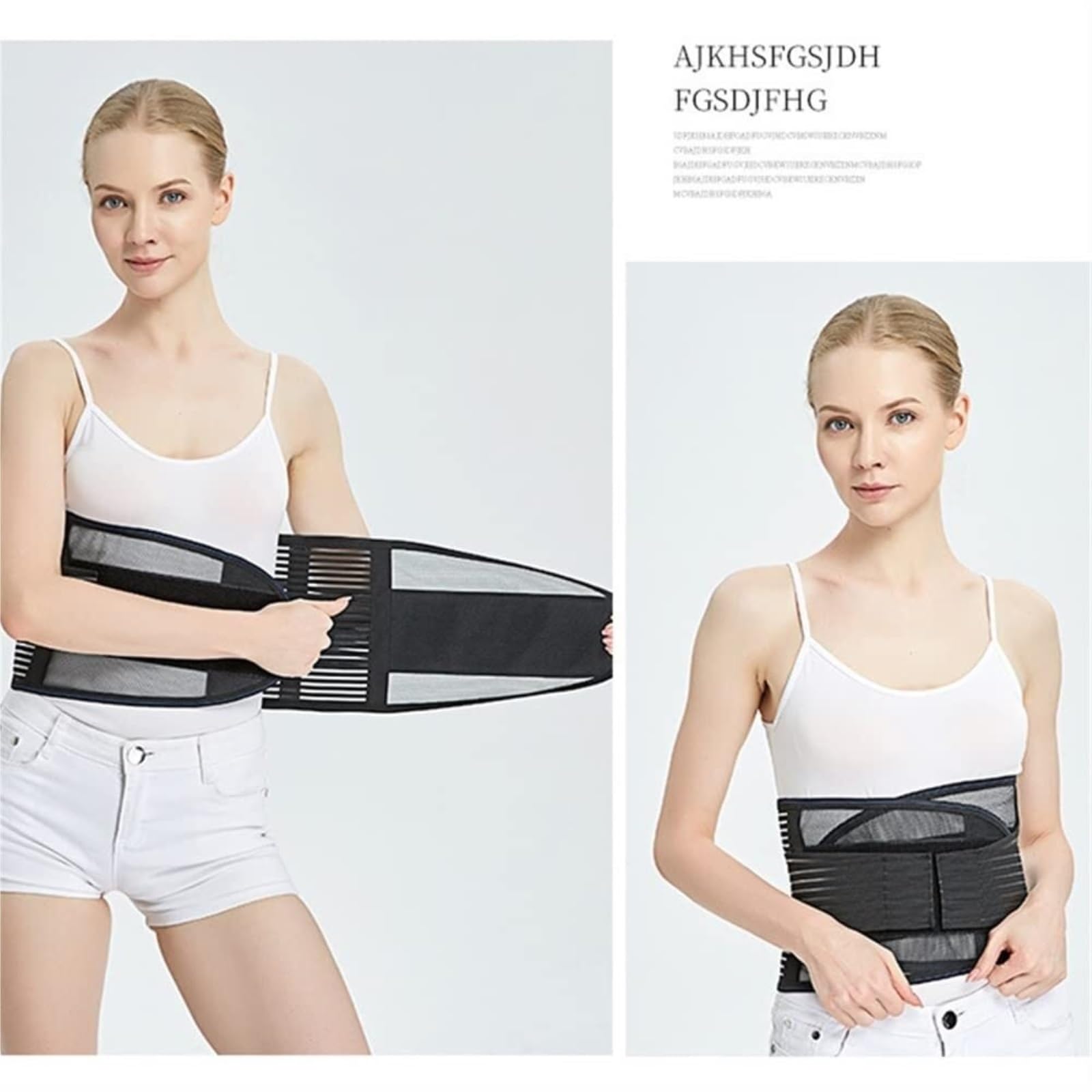 Fascia Lombare Cintura di Supporto Lombare Leggera E Traspirante, Inferiore, Dimagrante per Allenamento della Vita Rinforzo Schiena(Black,XXL)