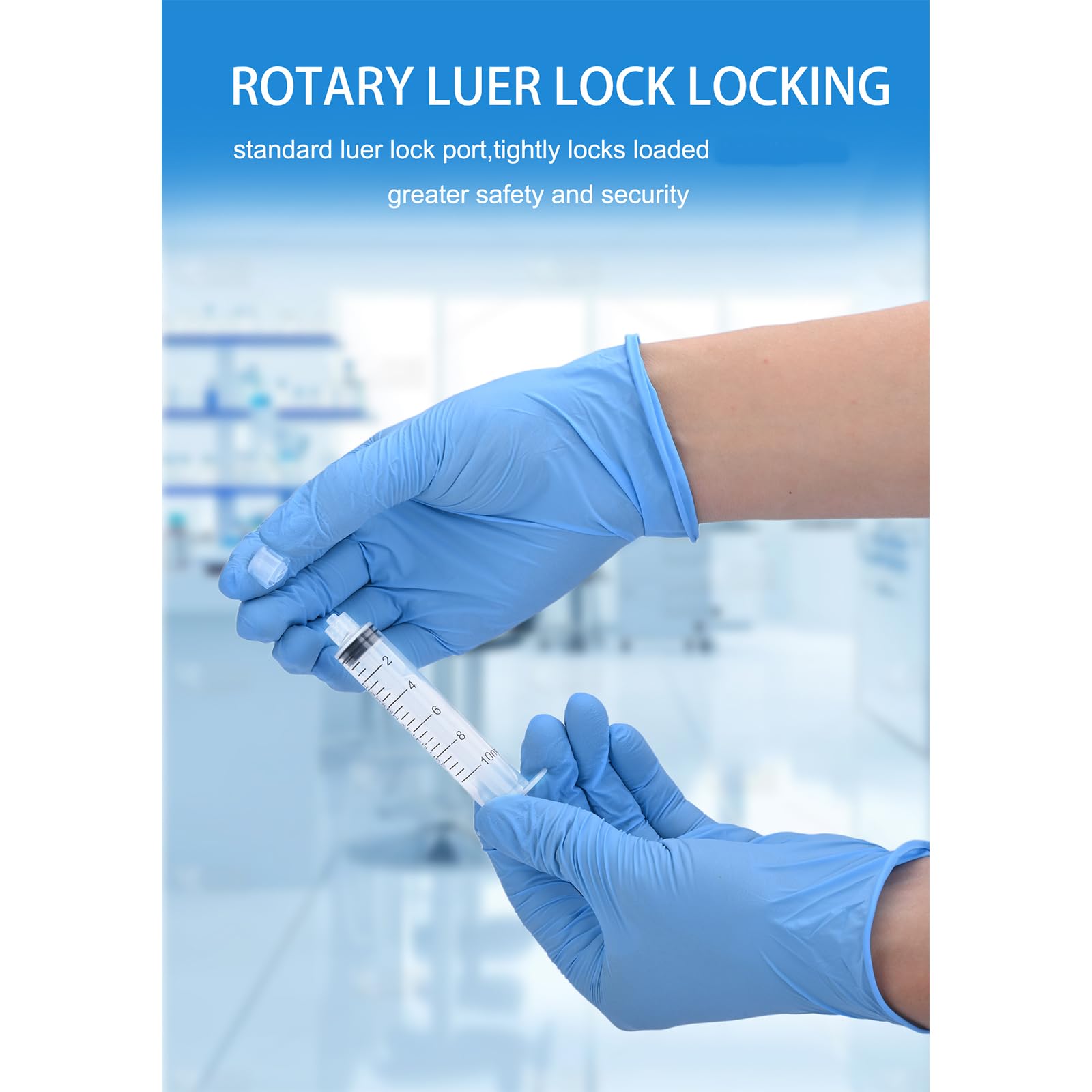 Luer Lock Syringe 10ml - Sterile Disposable Syringes 50 Pack — Amazon image 5