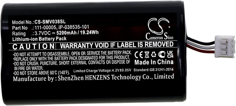 Battery for Sonos Roam Part NO 111-00005,IP-038535-101 5200mAh/3.7V