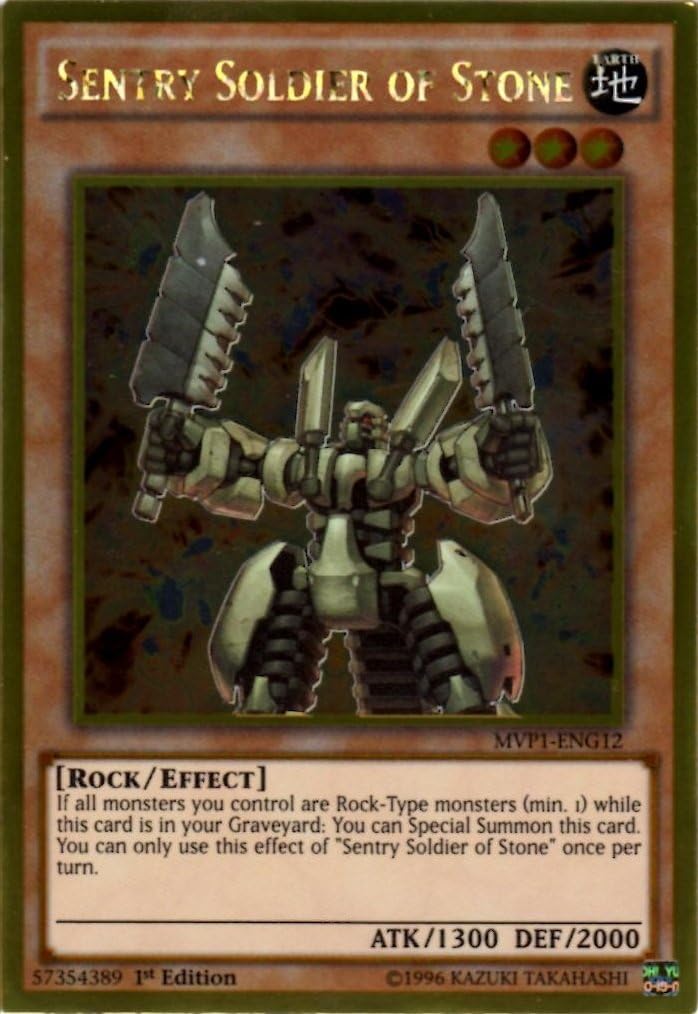 Amazon.com: YU-GI-OH! - Sentry Soldier of Stone (MVP1-ENG12) - The Dark ...