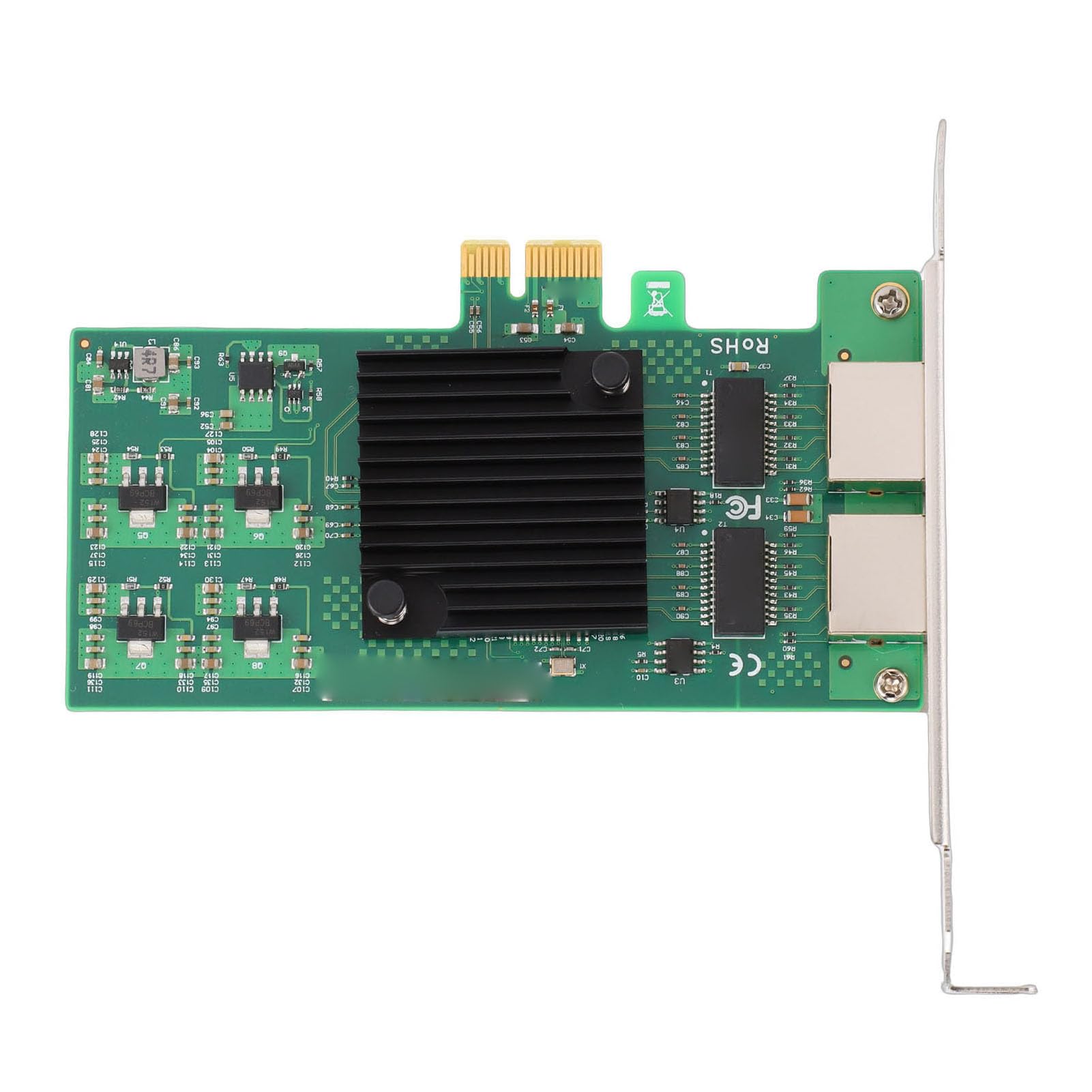Jiawu Karta Sieciowa Gigabit Ethernet Stabilna PCI Express X1 do Komputerów Stacjonarnych z Chipsetem 82574L