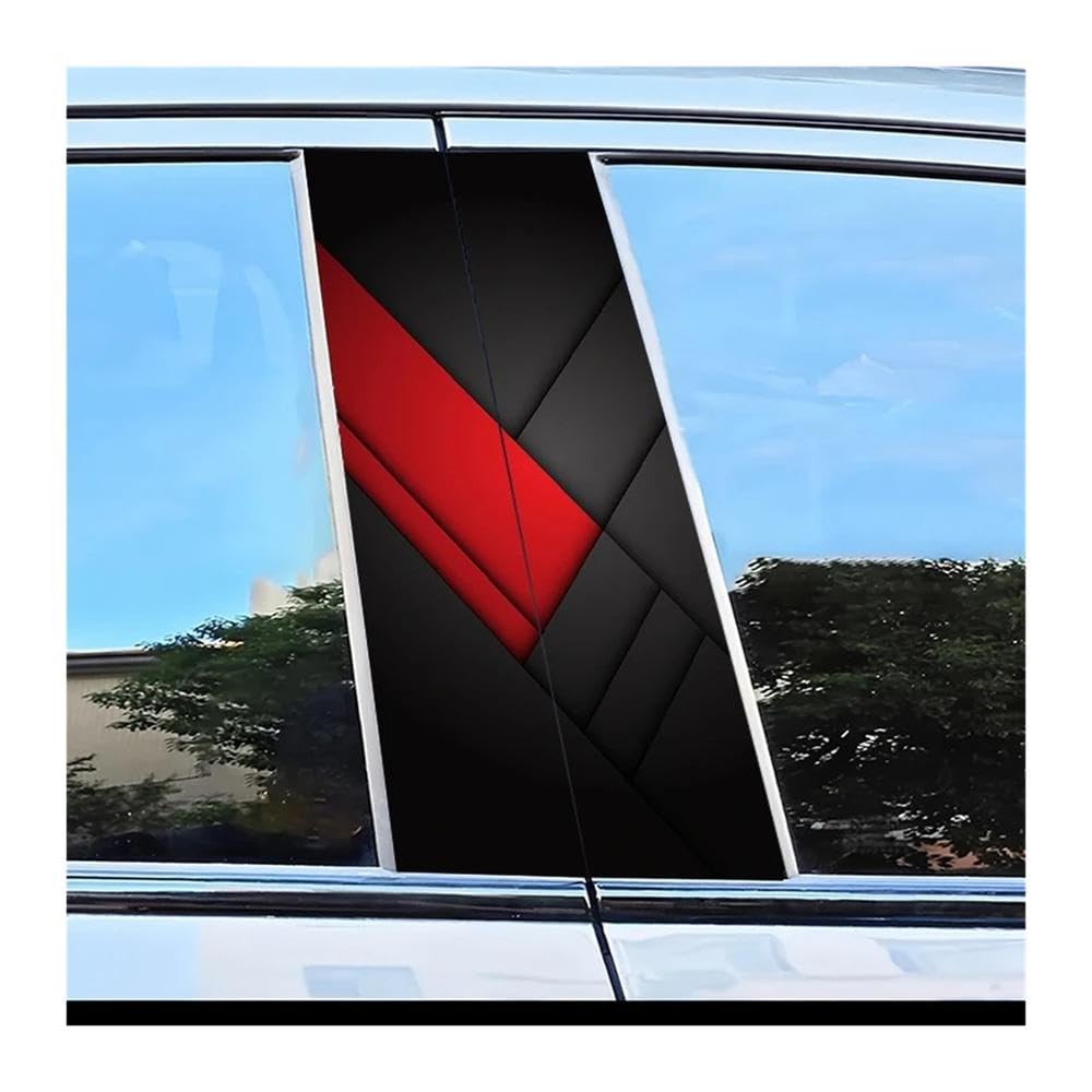 Decorative Items 2pcs Car Center Column Decal Diagonal Stripe Pattern Scratch Resistant Film