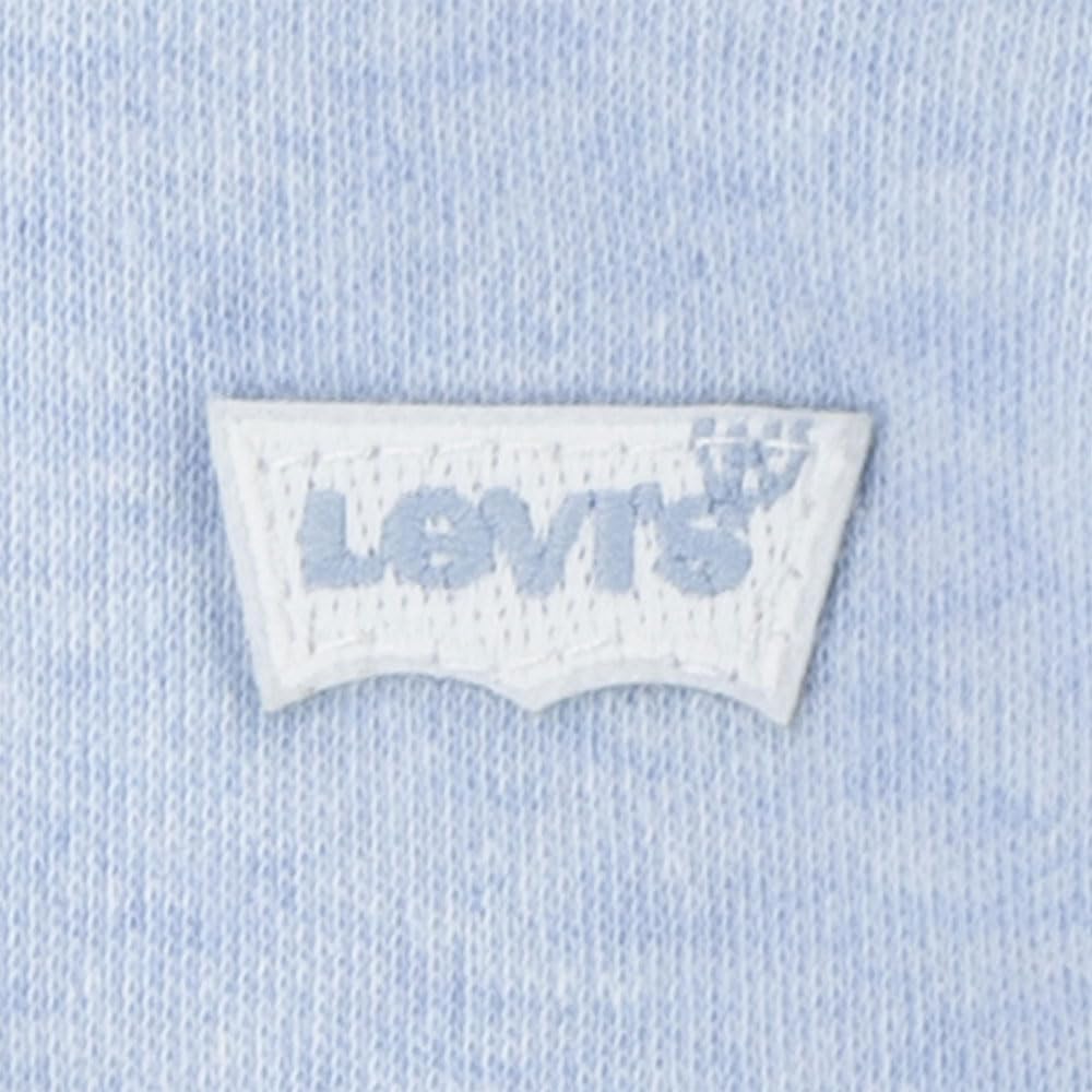 Levi's Baby - Jungen LVN FOOTED COVERALL & HAT SET 6EK247 Abgestimmte Outfits, LT MIST HEATHER, 6 Months