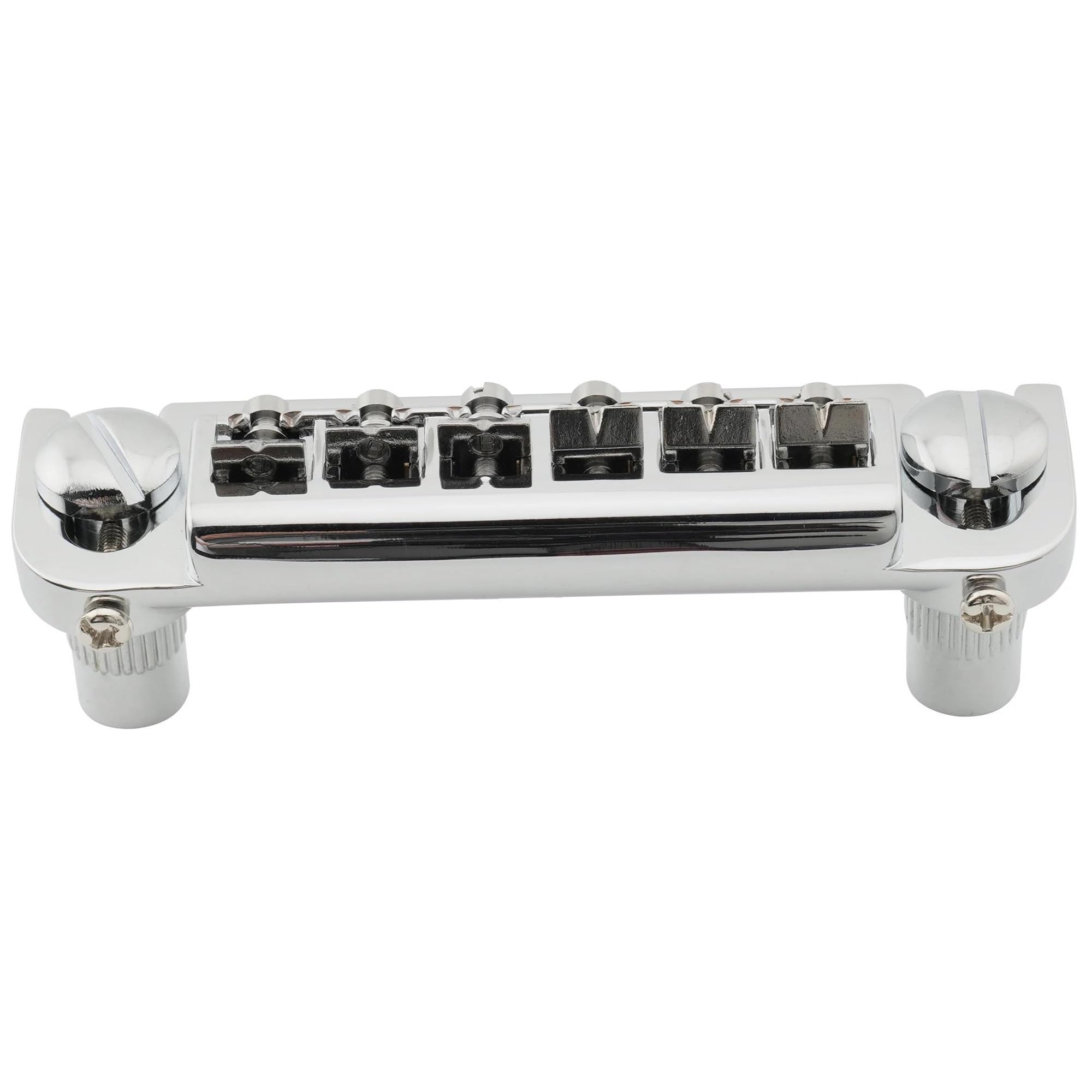 Professionnelle Chevalet De Guitare Cordier De Pont Enveloppant Réglable 52,5 Mm Pour Guitare LP(Chrome)