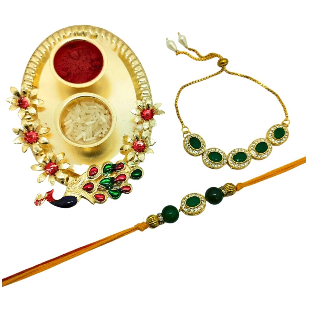 See full amazon price history chart for Alaukik Unisex-Adult Premium Bhaiya Bhabhi Stone Rakhi/Bracelet Pair Rakhi/Lumba Rakhi For Bhabhi With Eligent Design Pooja Thali For Roli And Chawal Alaukik Unisex-Adult Premium Bhaiya Bhabhi Stone Rakhi/Bracelet Pair Rakhi/Lumba Rakhi For Bhabhi With Eligent Design Pooja Thali For Roli And Chawal (B0CD5NRY4Z) Amazon Price History, Amazon Price Tracker