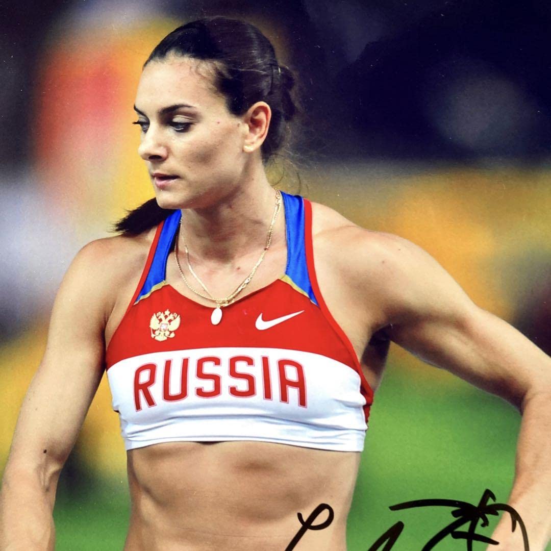 ☆1725 エレーナ・イシンバエワ 直筆サイン ボード写真 日刊スポーツ