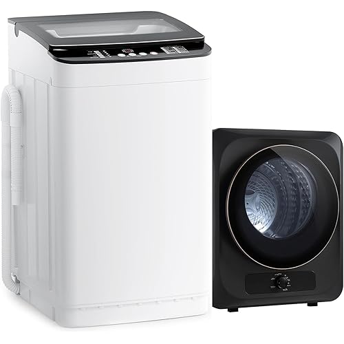 Auertech Portable Washer and Dryer Combo Set, 28 lbs Fully Automatic Washing Machine, 1.5 CuFt Portable Dryers, Compact Washer and Dryer for Apartment, RV, Dorm