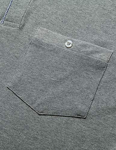 GHYUGR Polo Uomo Manica Lunga Casual Collare