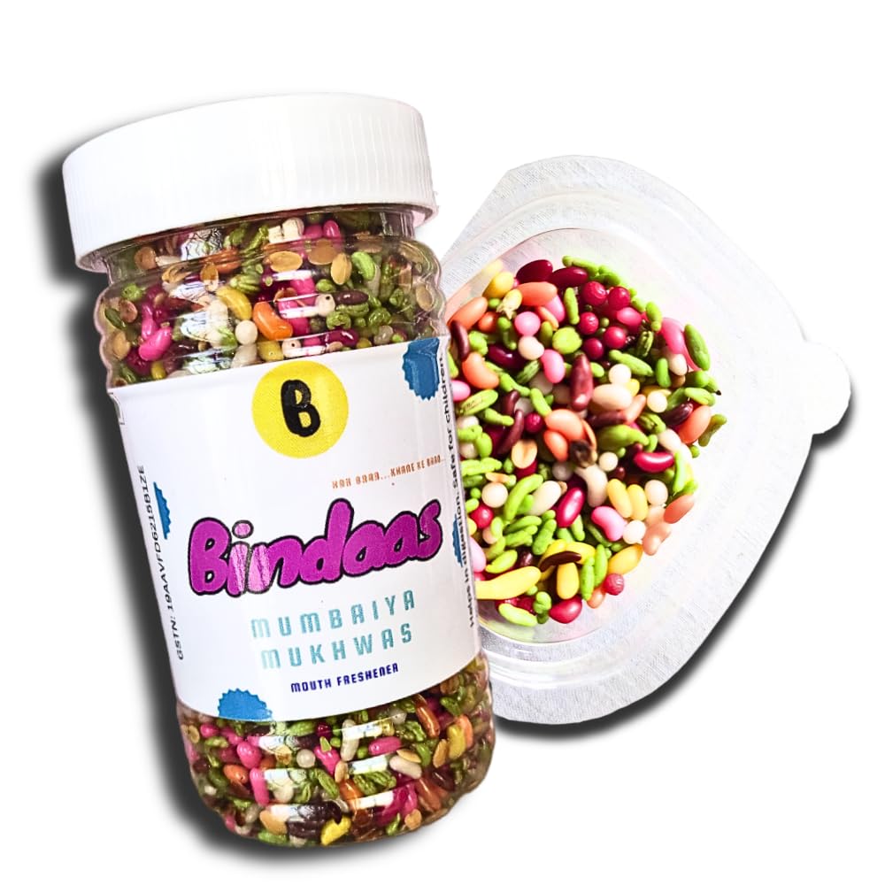 Bindaas Mumbaiya Mukhwas Digestive Mouth Freshener Paan Masala Mix - Pack of 1 (180gm bottle)