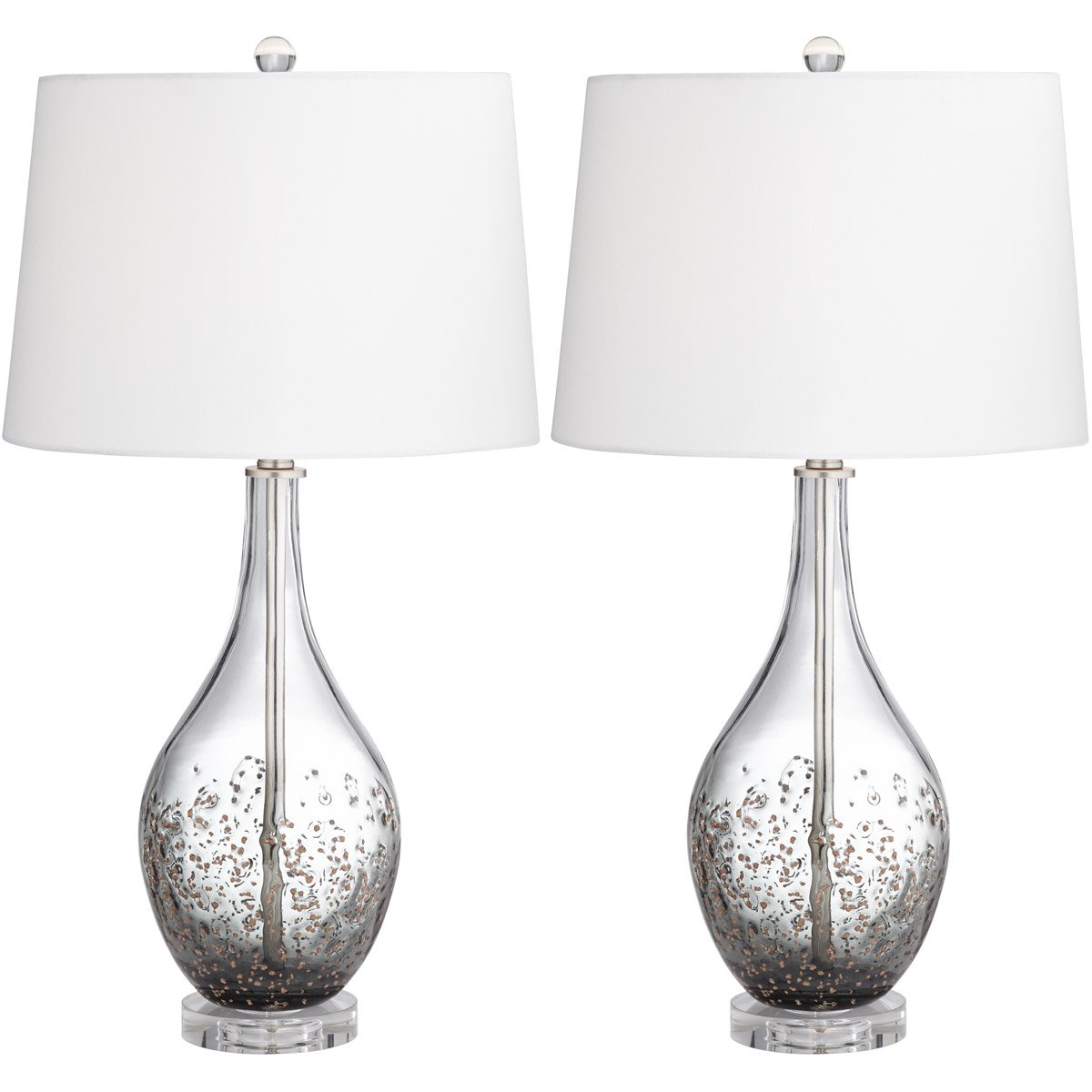 Pacific Coast Lighting Sparrow 28" Glass Table Lamp in Ash Gray (Set of 2)