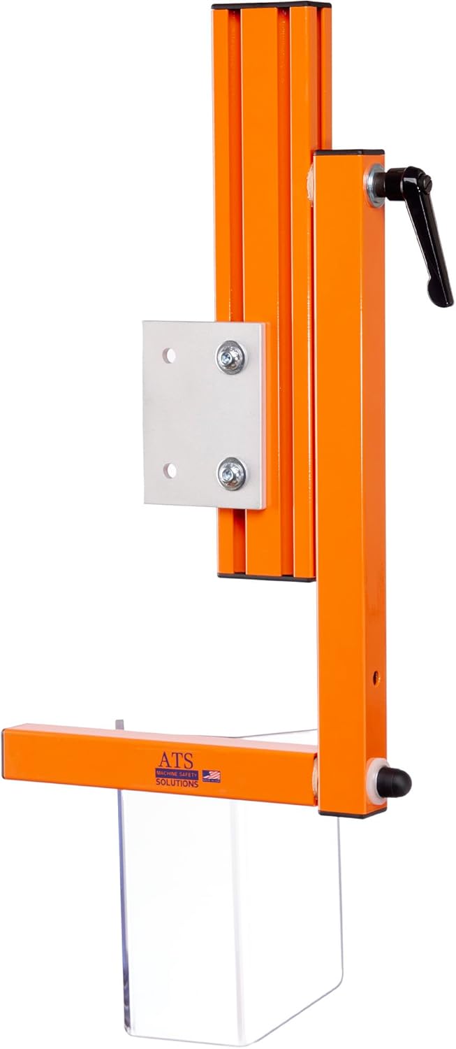 ATS VB-ES1 Vertical Band Saw Guard | High-Visibility Safety Shield for 15"+ Saws | Adjustable 7" Lexan & Aluminum Frame | Made in USA