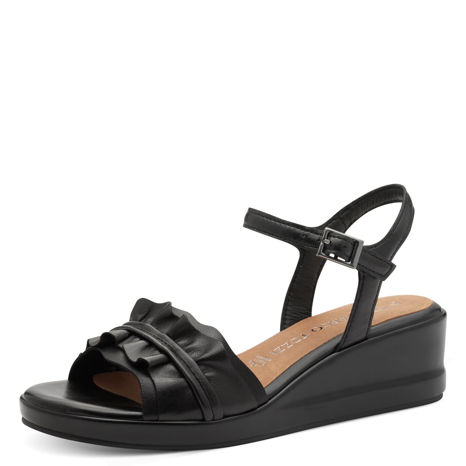 MARCO TOZZI Women's 2-28302-44 Sandals, Black, 6 UK