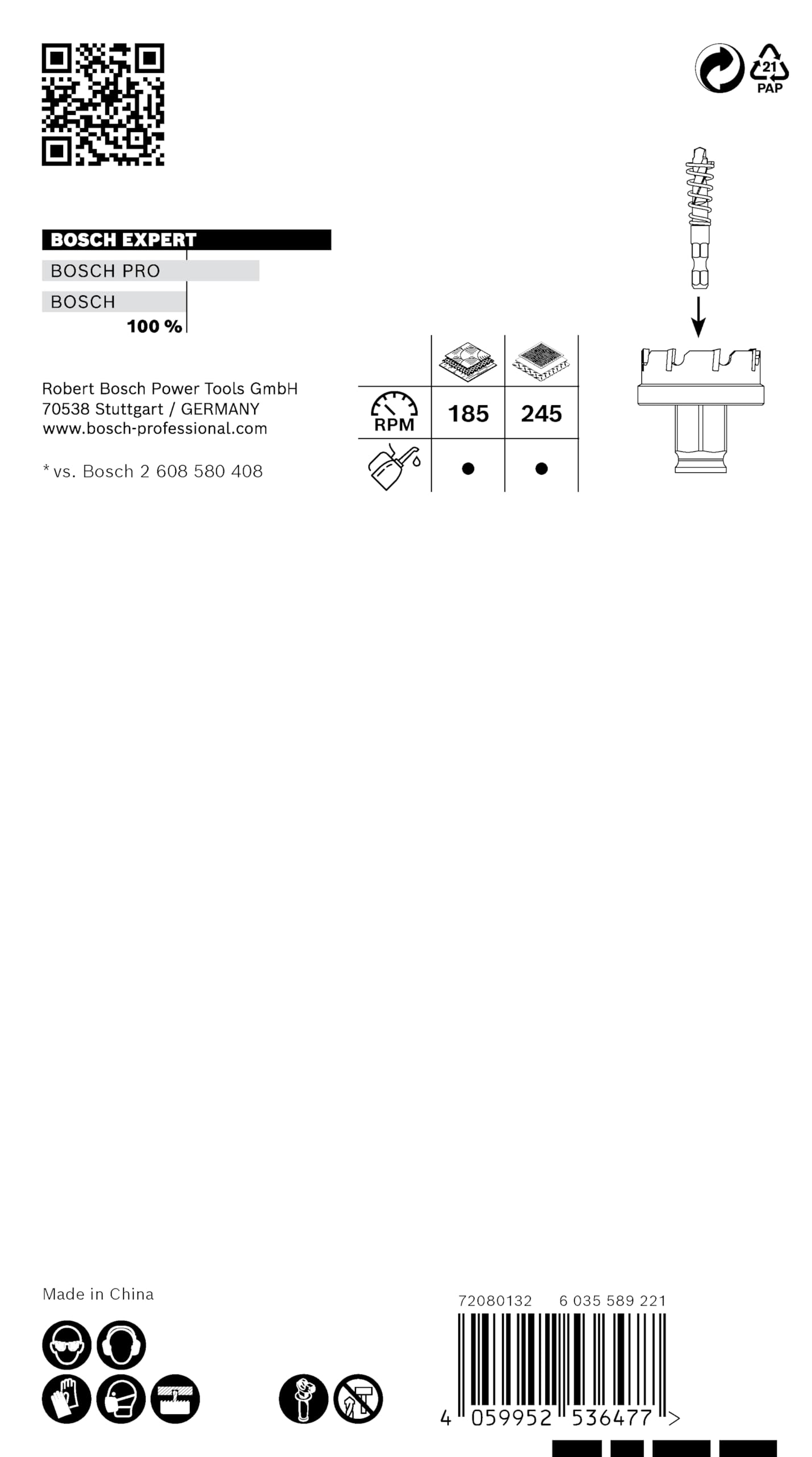 Bosch Professional 1 x Sierras de corona Expert Sheet Metal, para Láminas de acero, Láminas de acero inoxidable, 68 mm, Accesorios Taladro de impacto rotativo