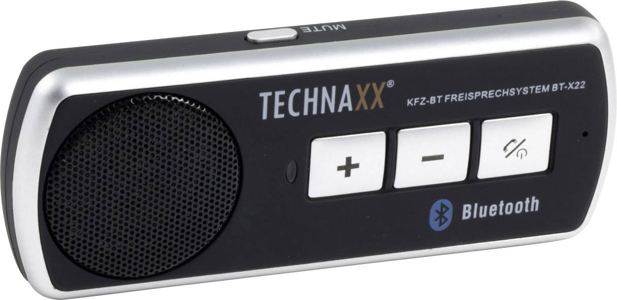 Technaxx Sistema Vivavoce Bluetooth per Auto Guida sicura Presa accendisigari Riduzione del Rumore DSP Cancellazione dell'eco Altoparlante Duplex Integrato Voce Chiara BT-X22