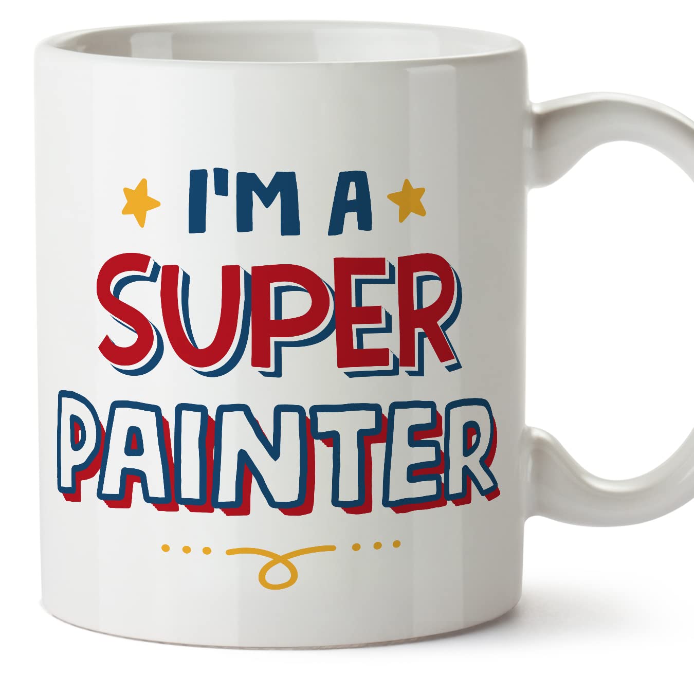MUGFFINS Painter Mug - in English - I'm Super - Funny Gift for Colleagues - Ceramic 11oz Mug โ image 1
