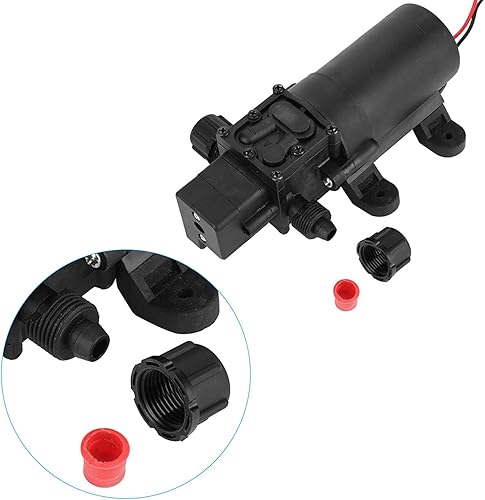 Miniatura 5 de DC 24V 80W Bomba de diafragma, bomba de transferencia de agua Bomba de diafragma eléctrica con interruptor de presión automático