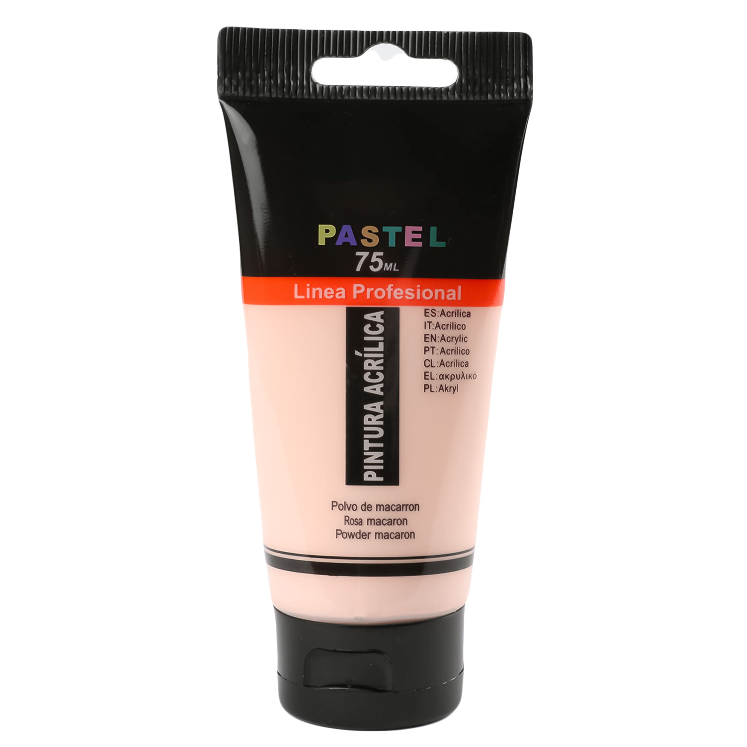H HANSEL HOME Pintura Acrílica Colores, Alta Cobertura y Resistencia a la Luz, Sostenible/No Tóxico, Pintura Acrílica Profesional, Tubo de 75ml - Rosa Pastel