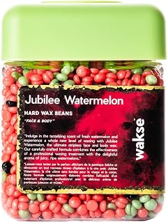 walse Watermelon Jubilee Hard Wax Beans, For Face and Body Hair Removal, 12.8oz, Watermelon Scented