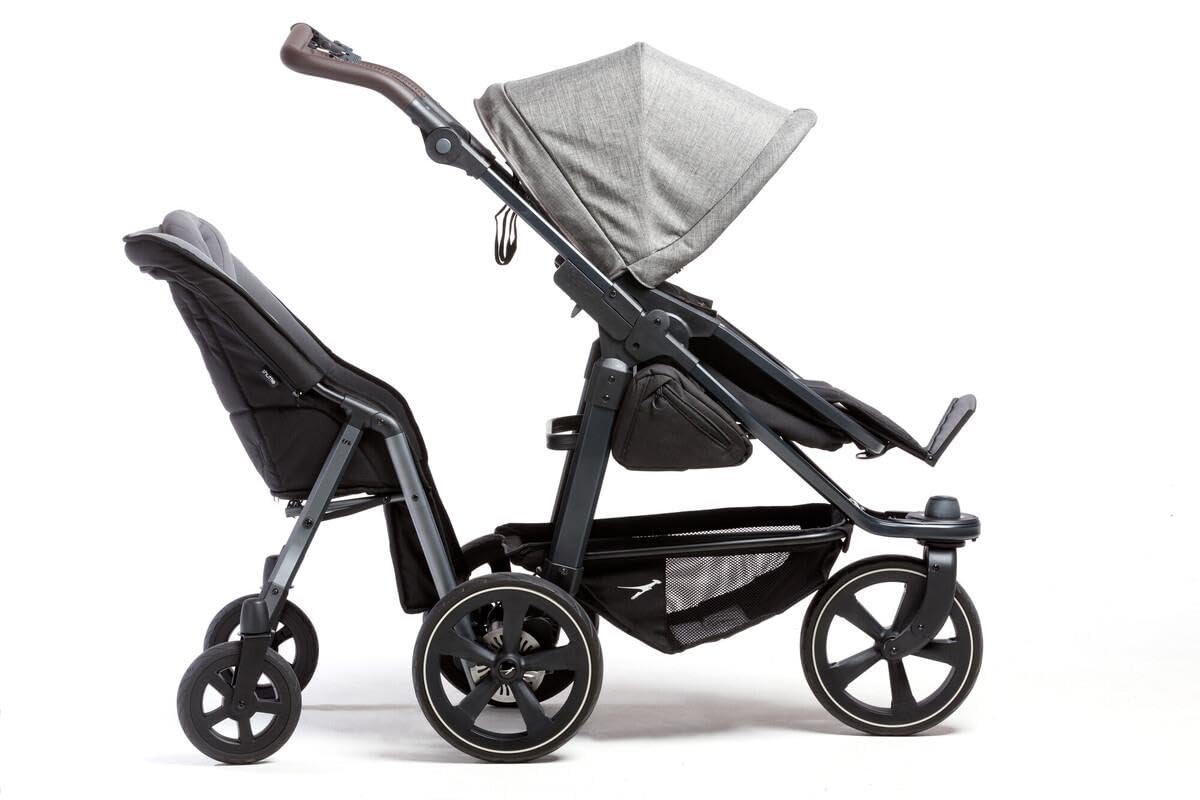 Réhausseurs de siège de marque TFK. Modèle Zweitsitz & Geschwistersitz Shuttle 2 für Mono/Duo/Joggster/Twin - Black Grey