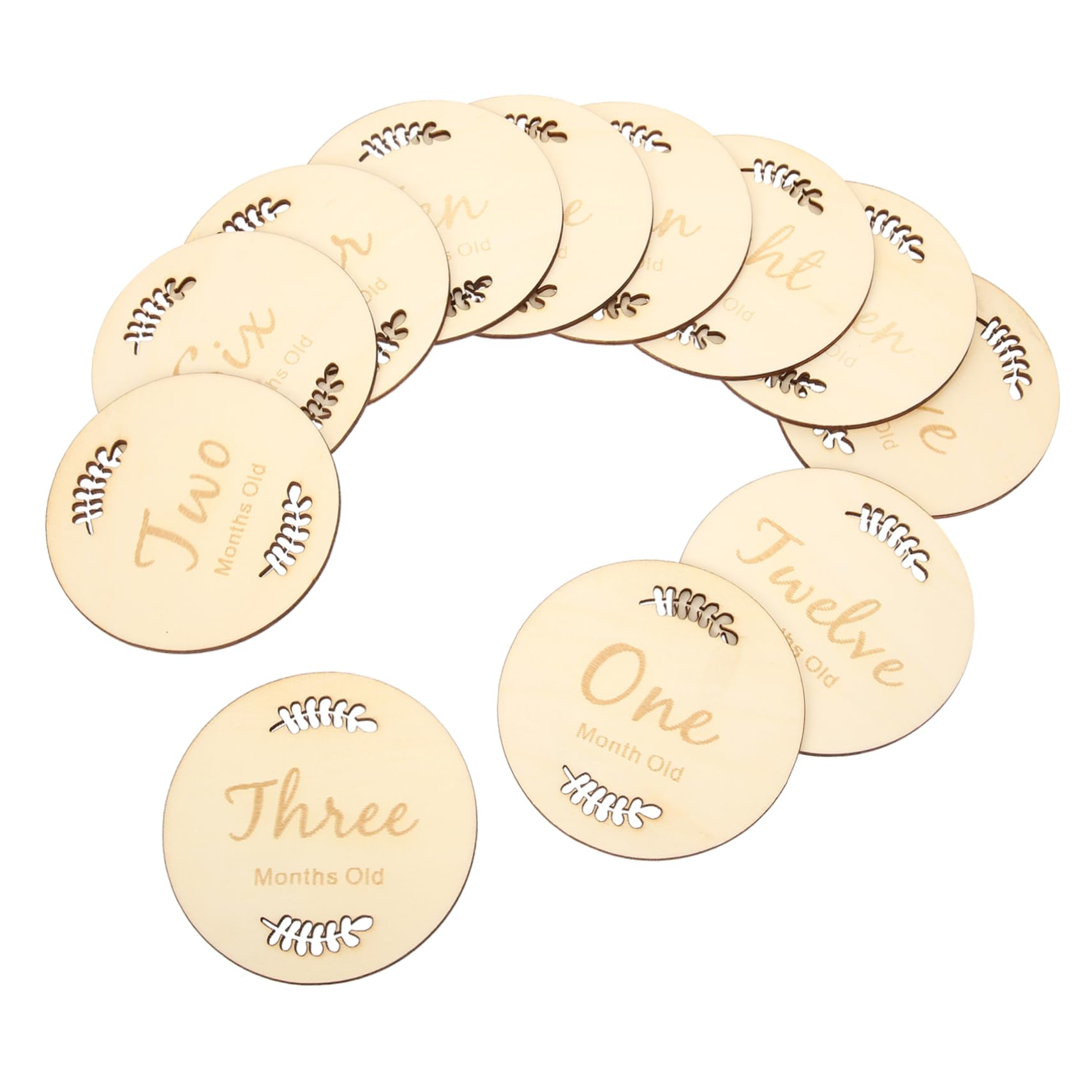 VICASKY Wooden Baby Milestone Cards Newborn Announcement Set 1 Month Sign for Nursery