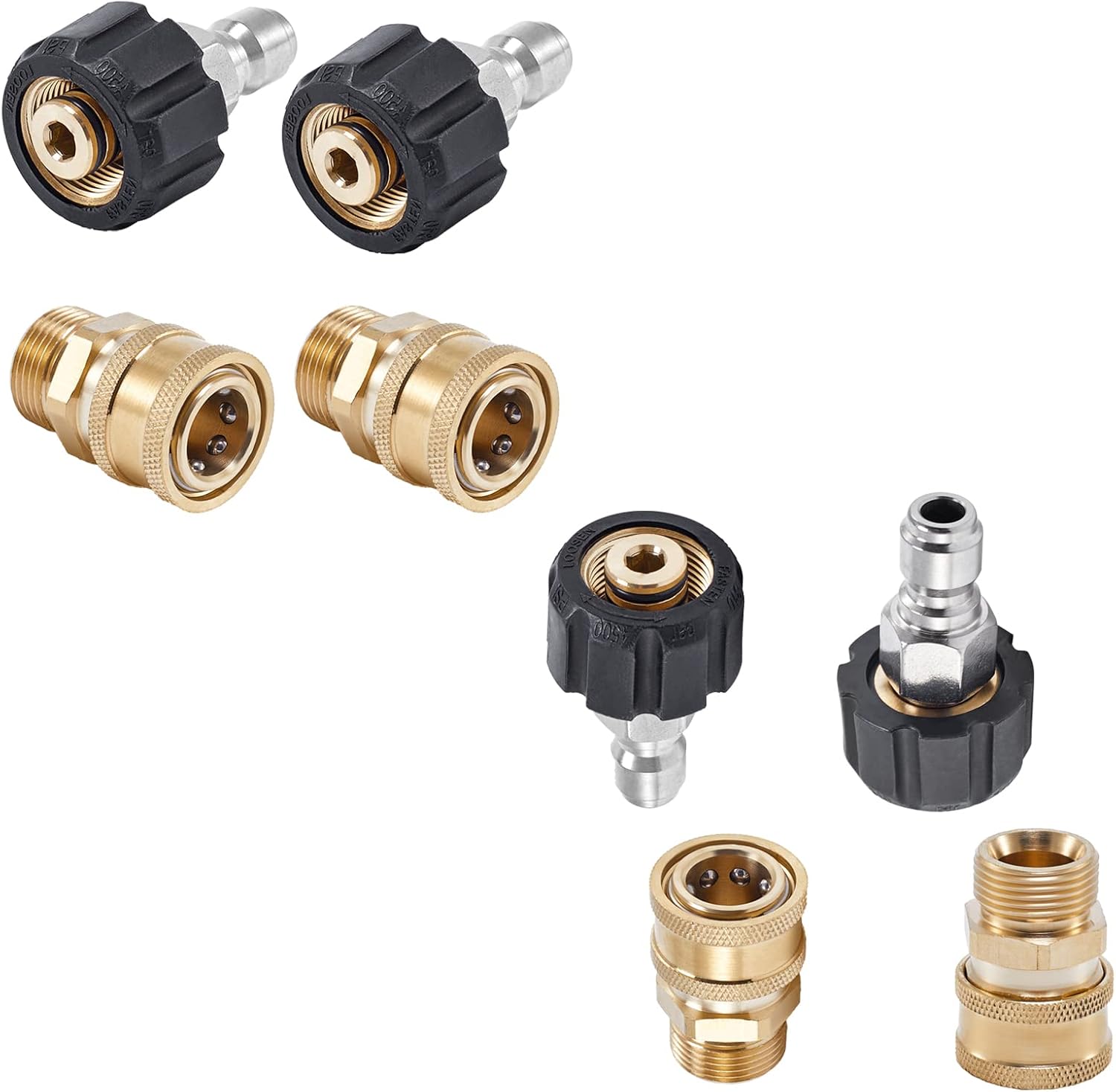 Raincovo Pressure Washer Quick Connect Fittings, M22 14mm