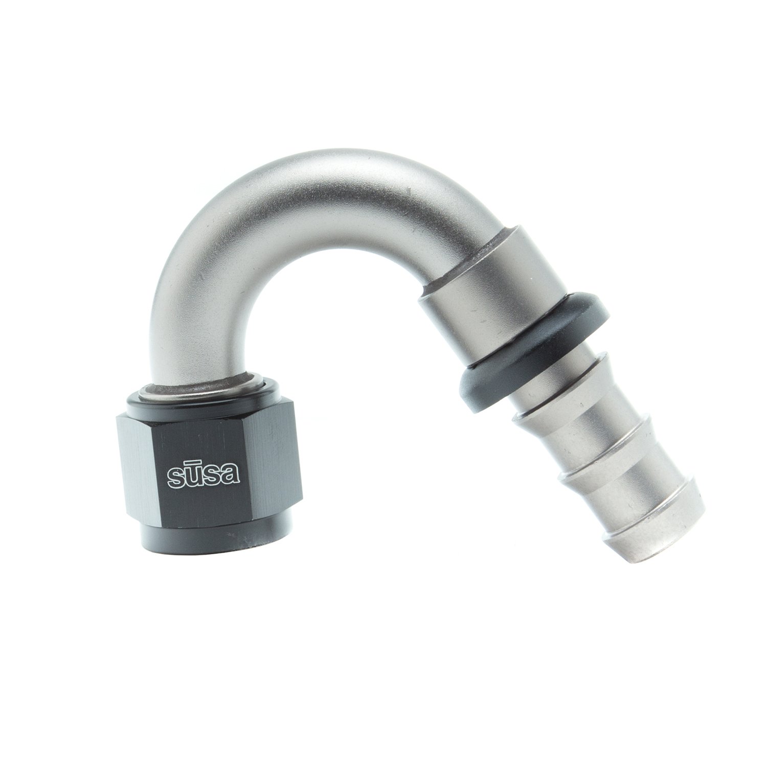 Setrab 22-AN10PL10-150 SUSA AN Push Lock Hose End AN10-10, 150 Degree Angle