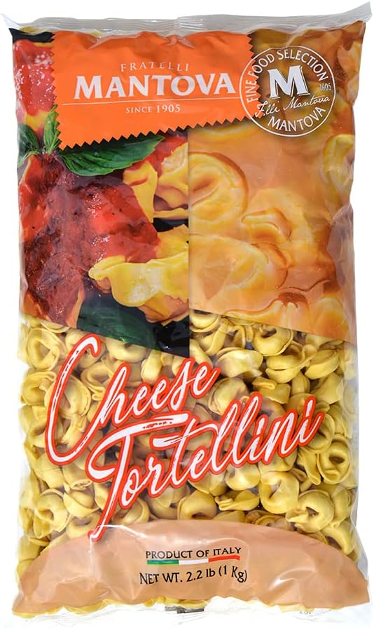 Cheese Tortellini - Authentic Italian Pasta Made with Real Cheese, Perfect for Soups, Salads, and Main Dishes, 2.2 lb (Pack of 1), Premium Product of Italy