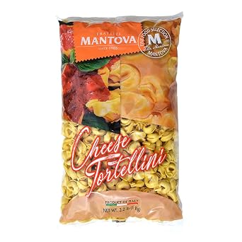 Mantova Cheese Tortellini - Authentic Italian Pasta Made with Real Cheese, Perfect for Soups, Salads, and Main Dishes, 2.2 lb Pack of 1, Premium Product of Italy
