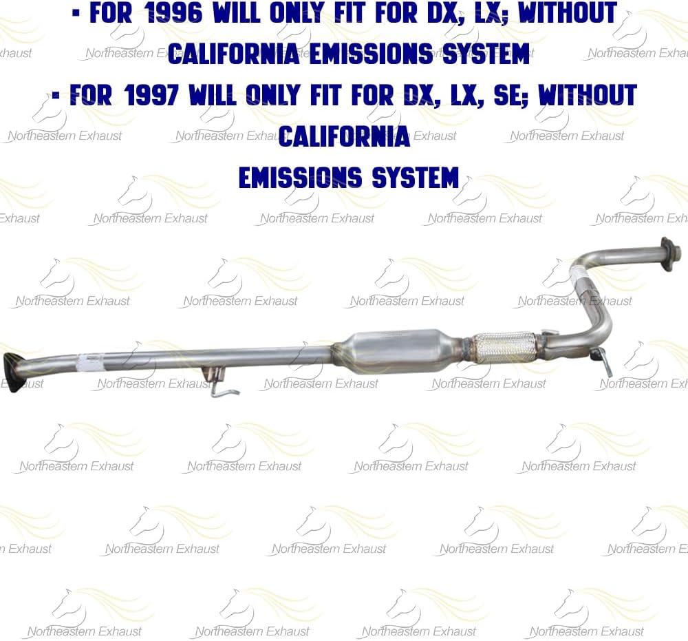 Northeastern Exhaust | Stainless Steel Resonator Muffler Exhaust System Kit w/Hanger Compatible for 1996-1997 Honda Accord 2.2L | Free Clamp, Gaskets, Hangers, Spring Bolts, Bolts, and Nuts Included