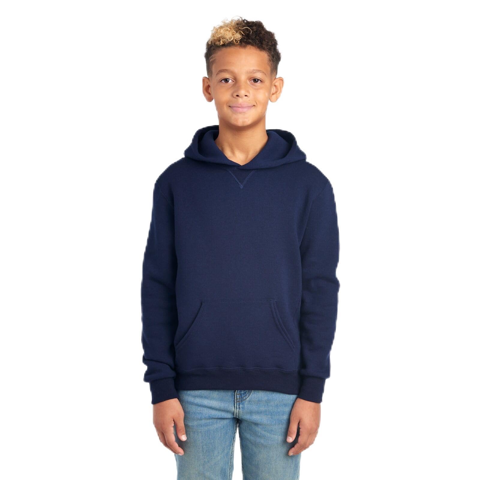 Russell Athletic Sudadera con Capucha de Forro Polar Dri-Power para jóvenes, Absorbe la Humedad, Tallas S-XL