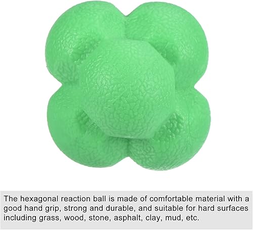 Miniatura 3 de PATIKIL Bounce Reaction Balls - Pelota de entrenamiento de coordinación entrenamiento de agilidad TPR de alta dificultad para reflejo de velocidad