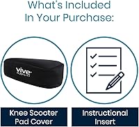 Vista 7 de Vive Mobility Funda para rodillera para patineta, accesorios para mayor comodidad (espuma de memoria), para rodillo de muletas de pierna rota